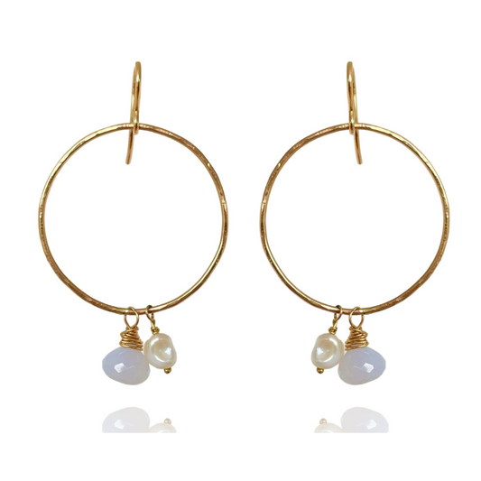 Corfu Chalcedony Hoops