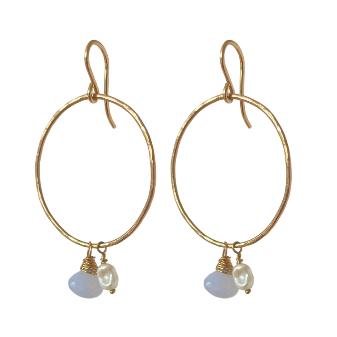 Corfu Chalcedony Hoops