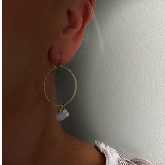 Corfu Chalcedony Hoops