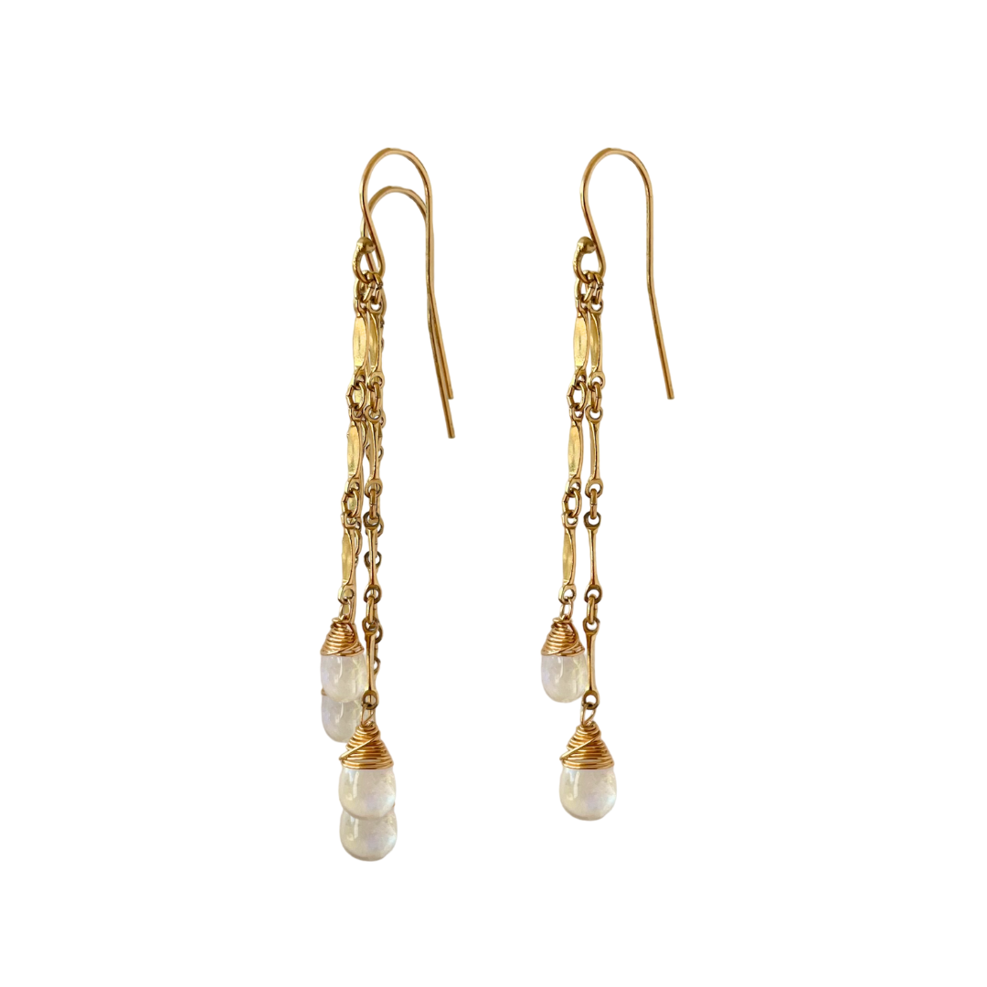 Victoria Double Pierre de lune BO Pendantes