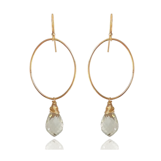 Kula Green Amethyst Dangles