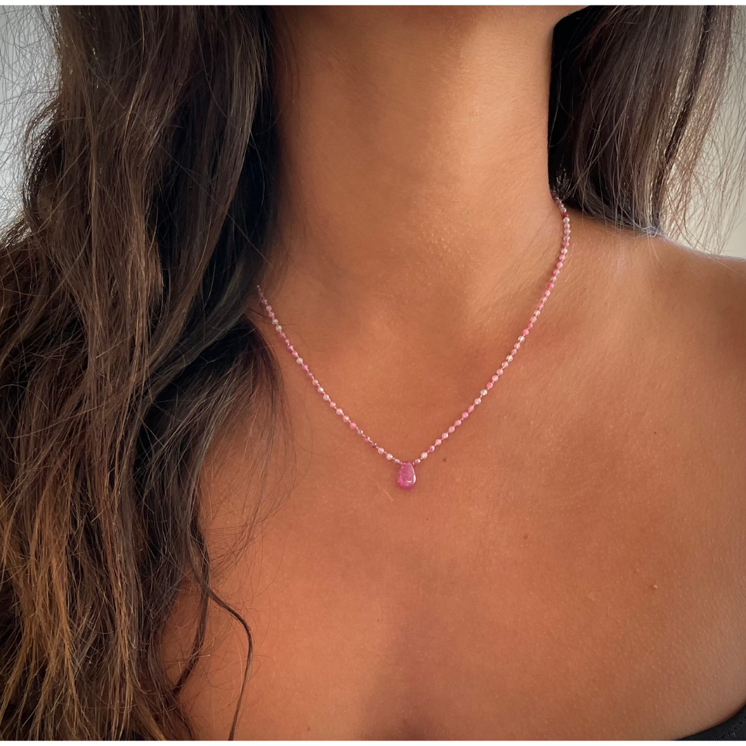 Halawa Pink Moonstone Necklace