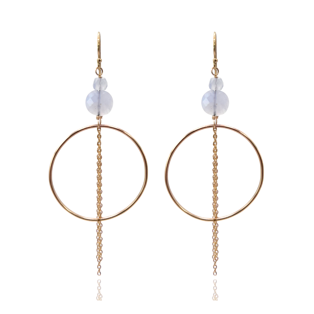 Hiva Chalcedony Hoops