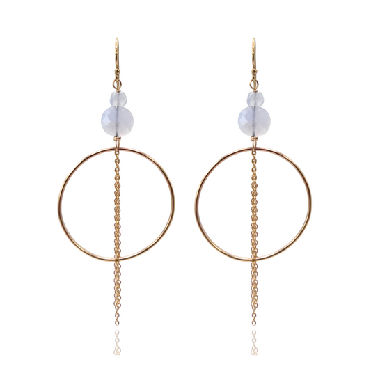 Hiva Chalcedony Hoops