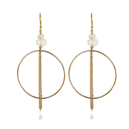 Hiva Moonstone Hoops
