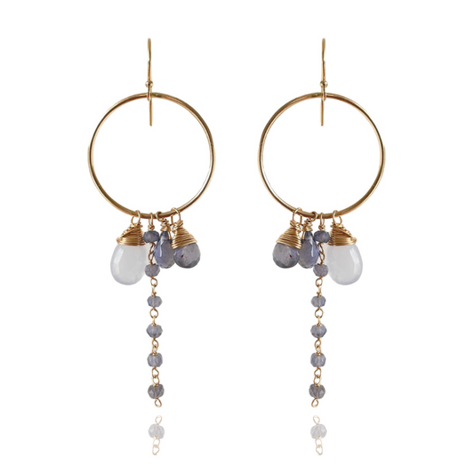 Honolulu Chalcedony Hoops