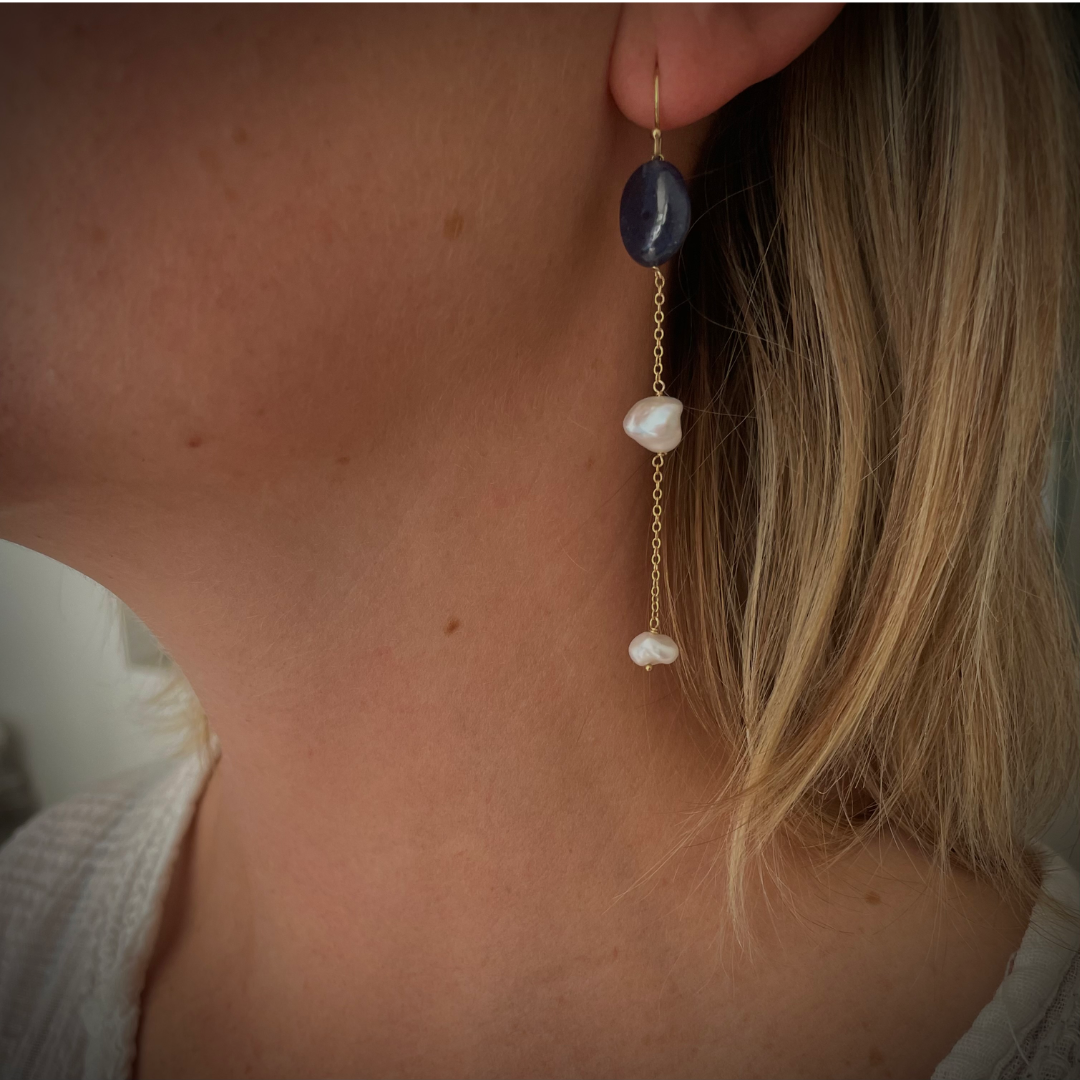 Huahine Blue Sapphire Dangles