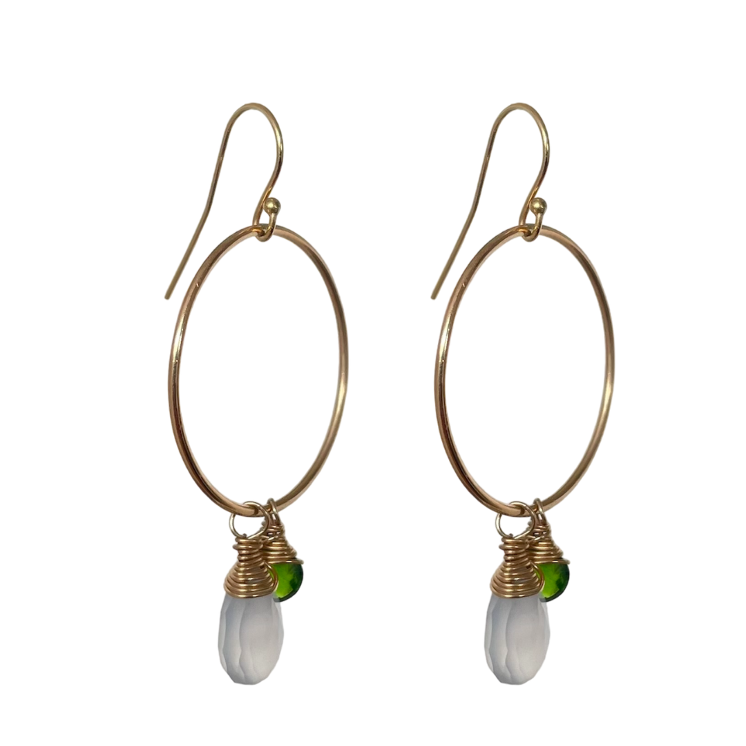 Samana Chalcedony Hoops