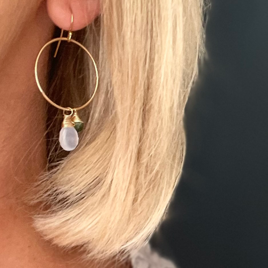 Samana Chalcedony Hoops