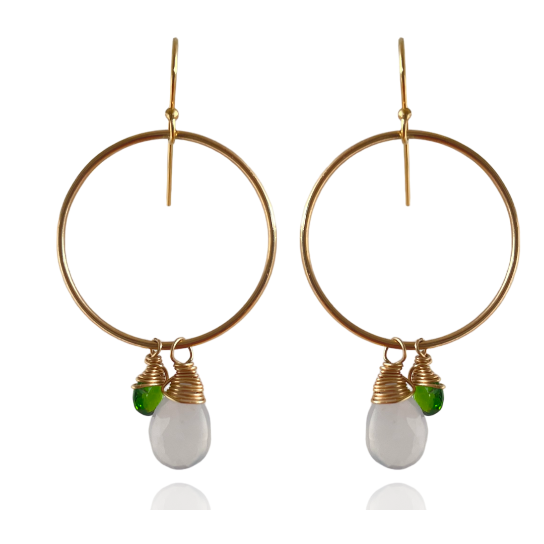 Samana Chalcedony Hoops