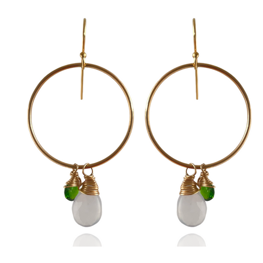 Samana Chalcedony Hoops
