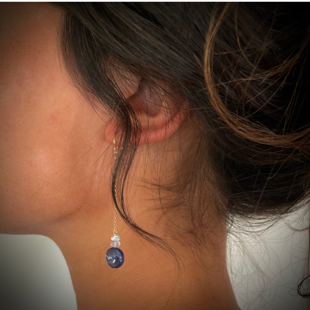 Turipoa Blue Sapphire Dangles
