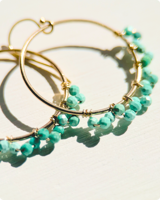 Turquoise Hoops Lagoon