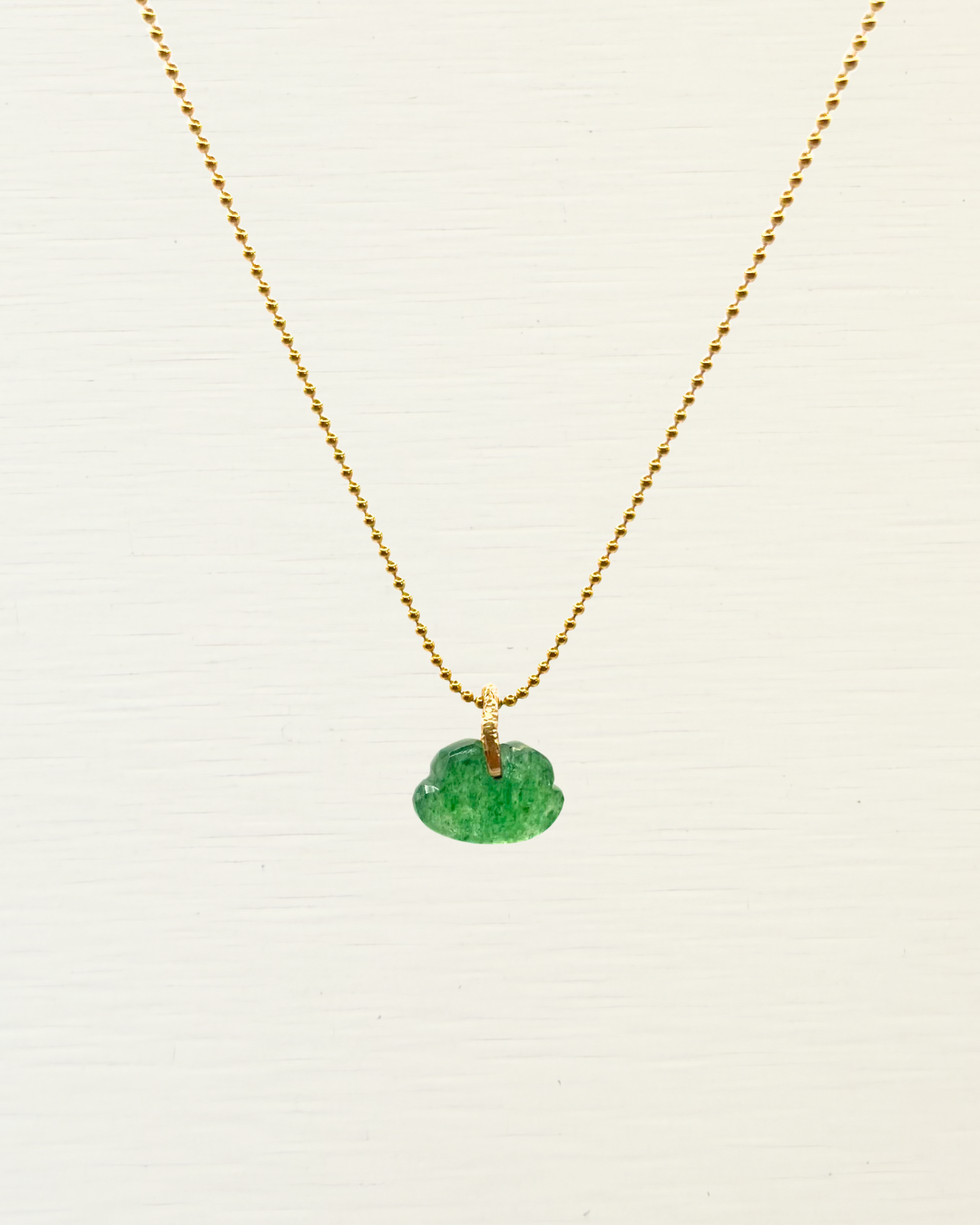 Ao Quartz Fraise Vert Collier