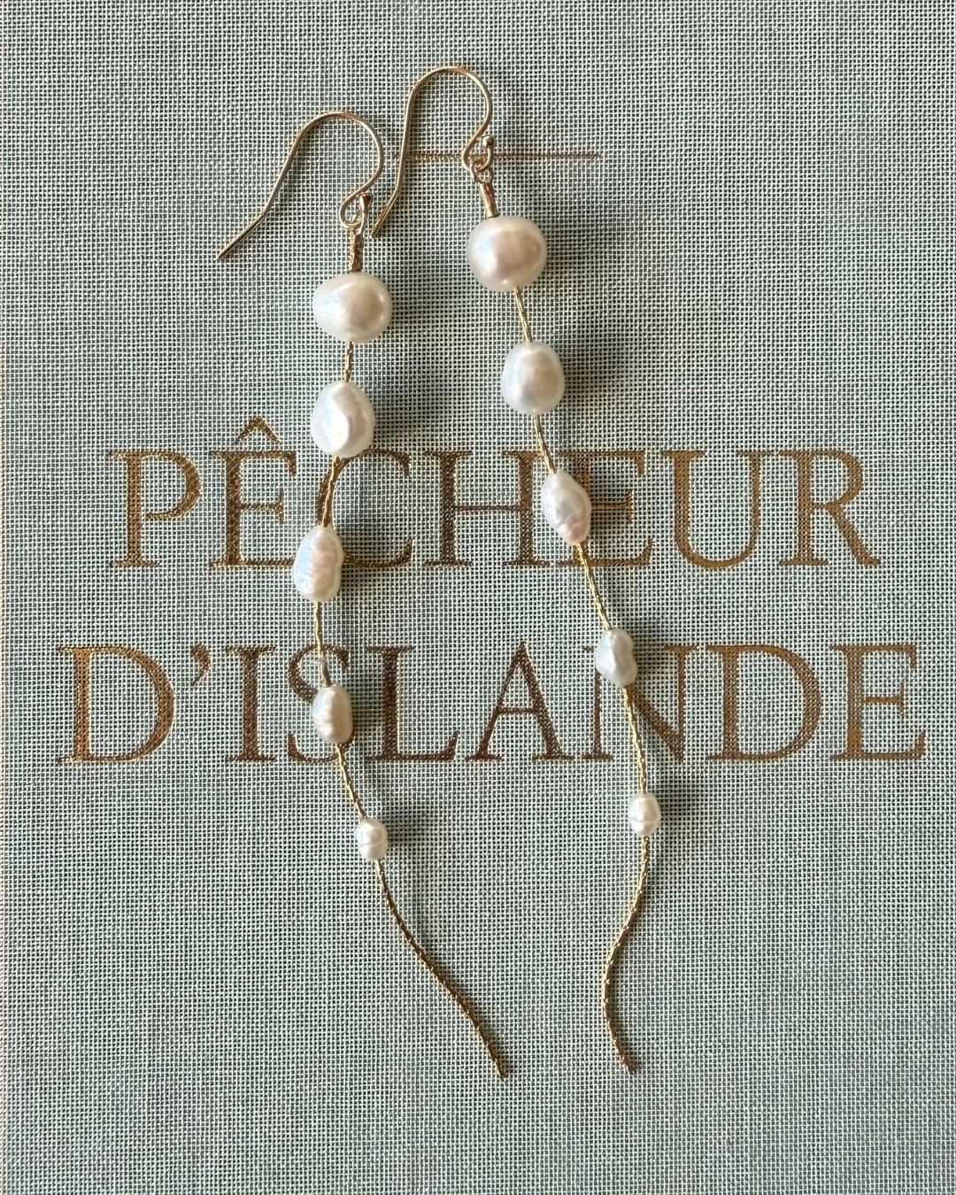 Long Baroque Freshwater Pearl Earrings – 14 K Gold-Filled