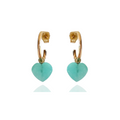 Namu Amazonite Heart Hoops