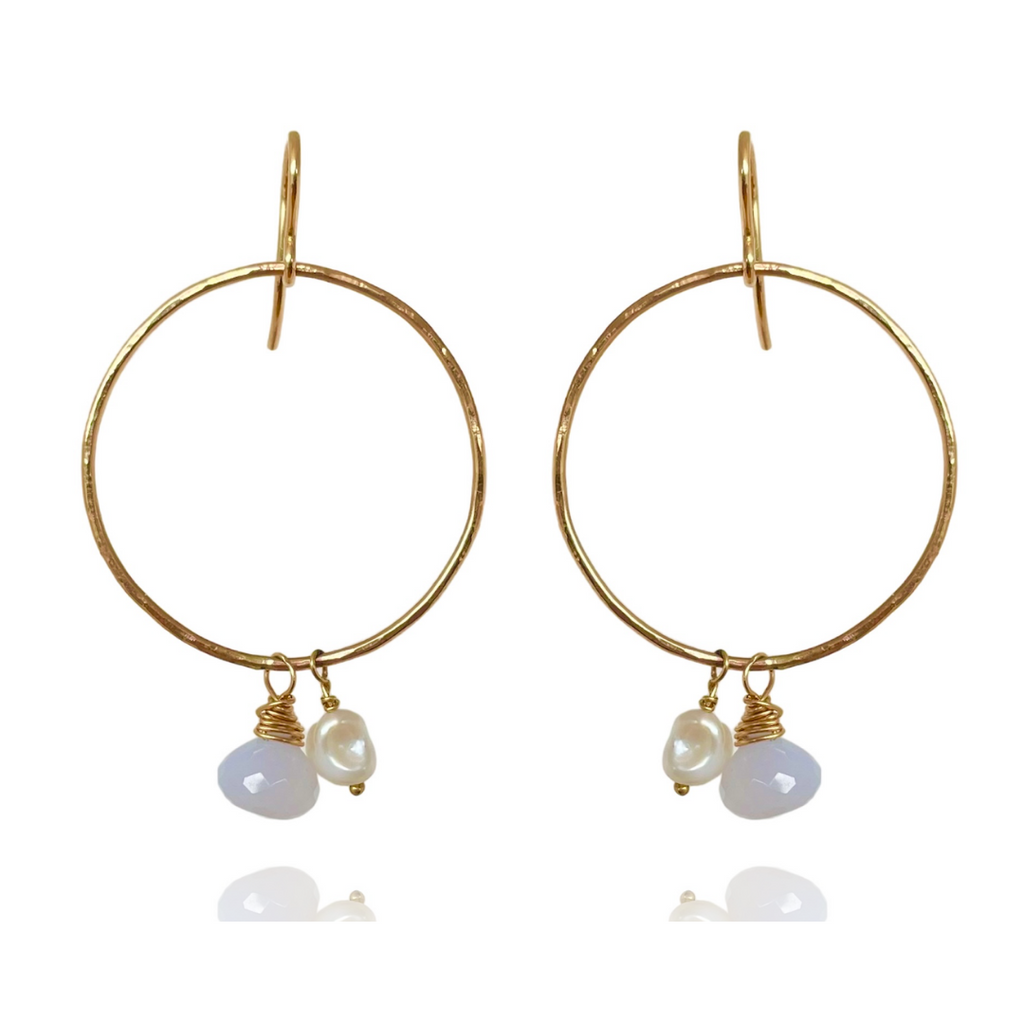 Corfu Chalcedony Hoops