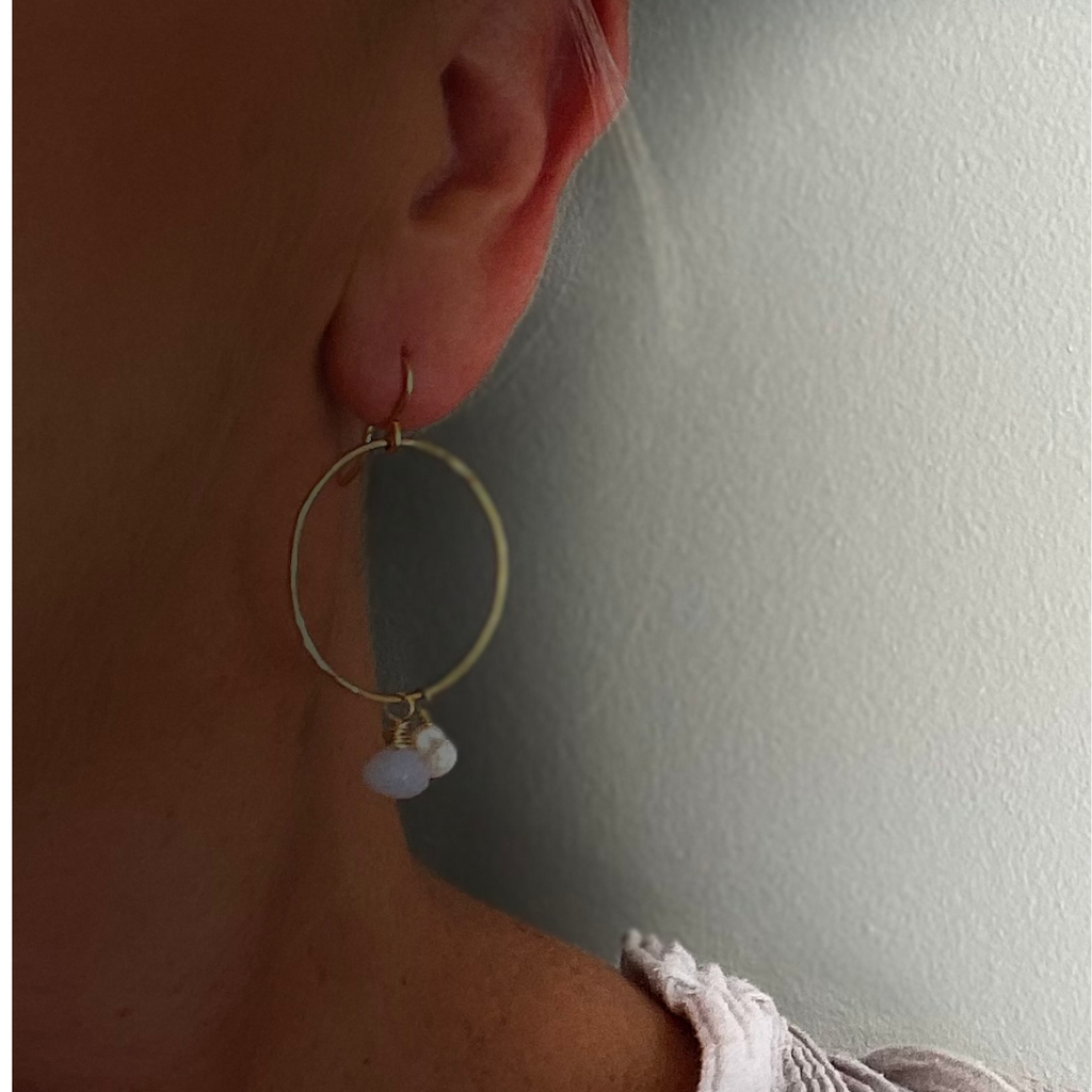 Corfu Chalcedony Hoops