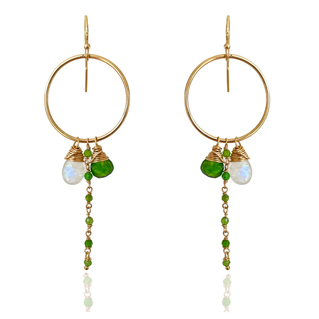 Capri Chrome Diopside Hoops