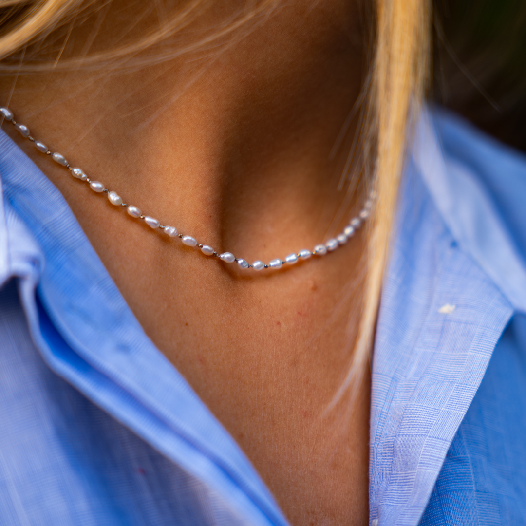 Freshwater Pearl - Necklace - Knotted
