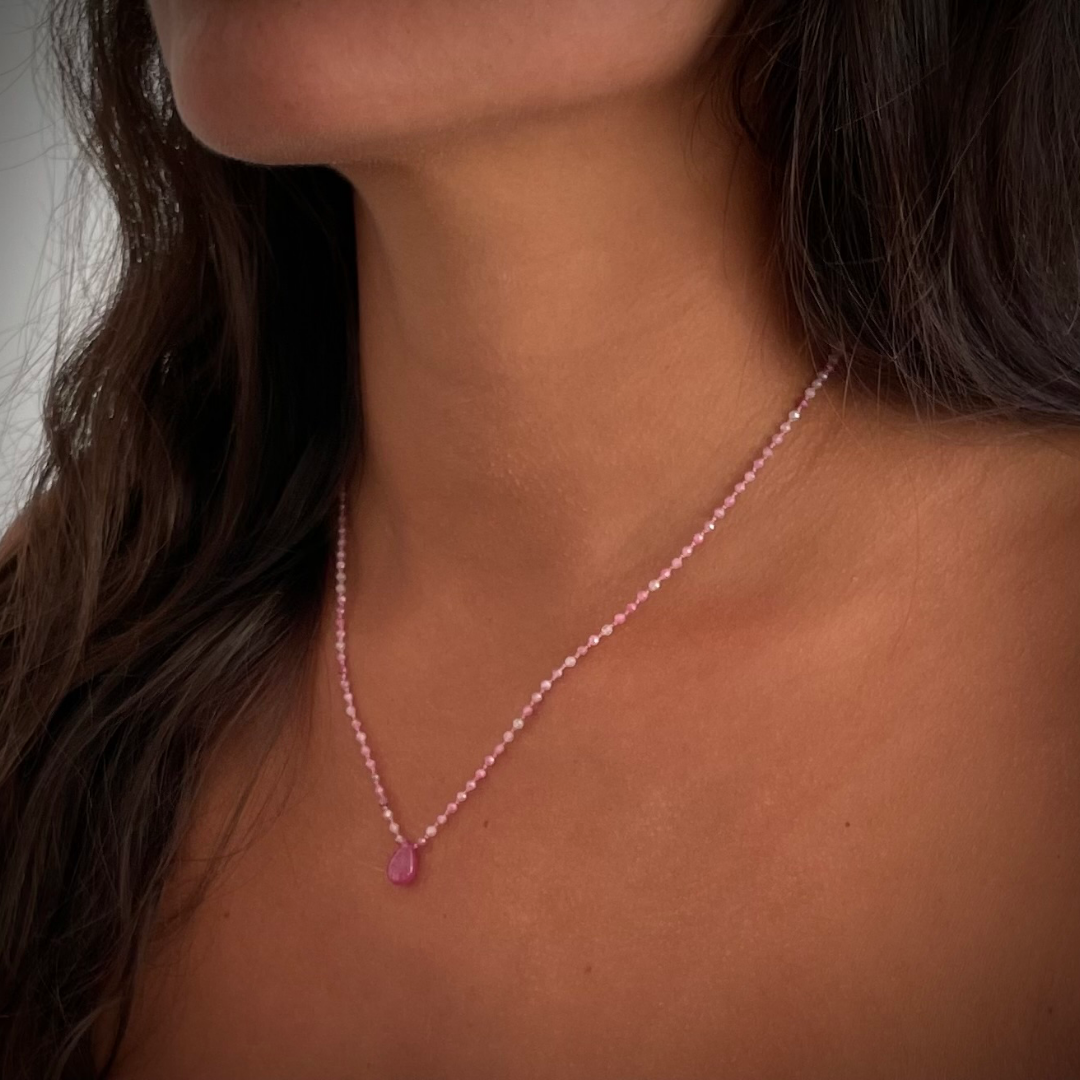 Halawa Pink Moonstone Necklace