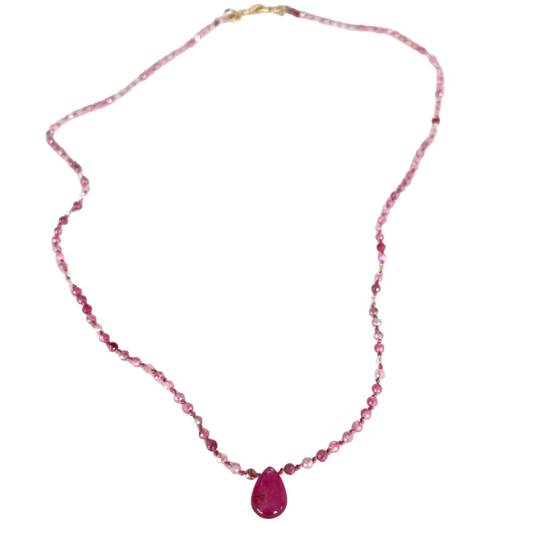 Halawa Pink Moonstone Necklace
