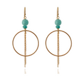 Hiva Amazonite Hoops