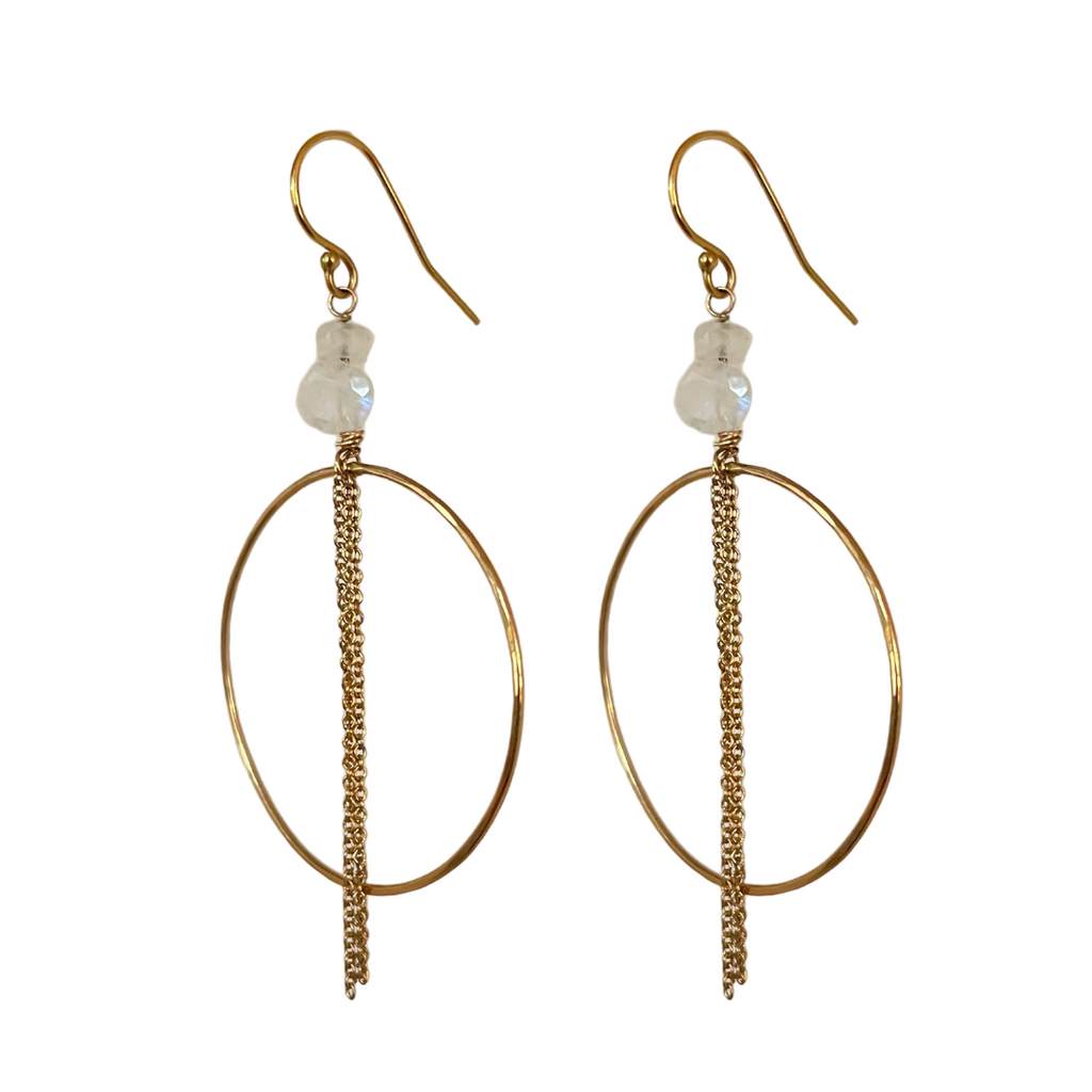 Hiva Moonstone Hoops