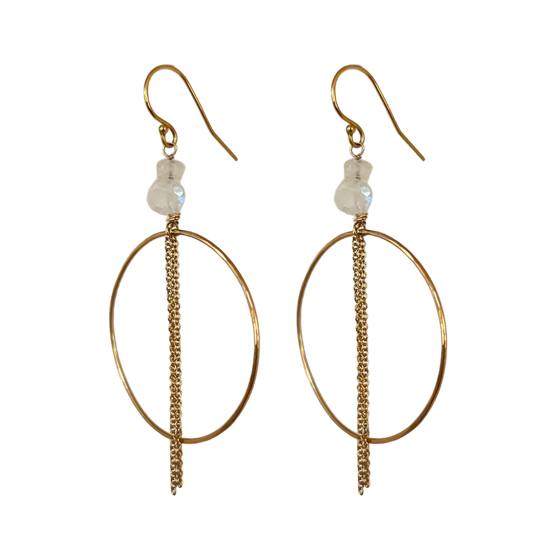 Hiva Moonstone Hoops