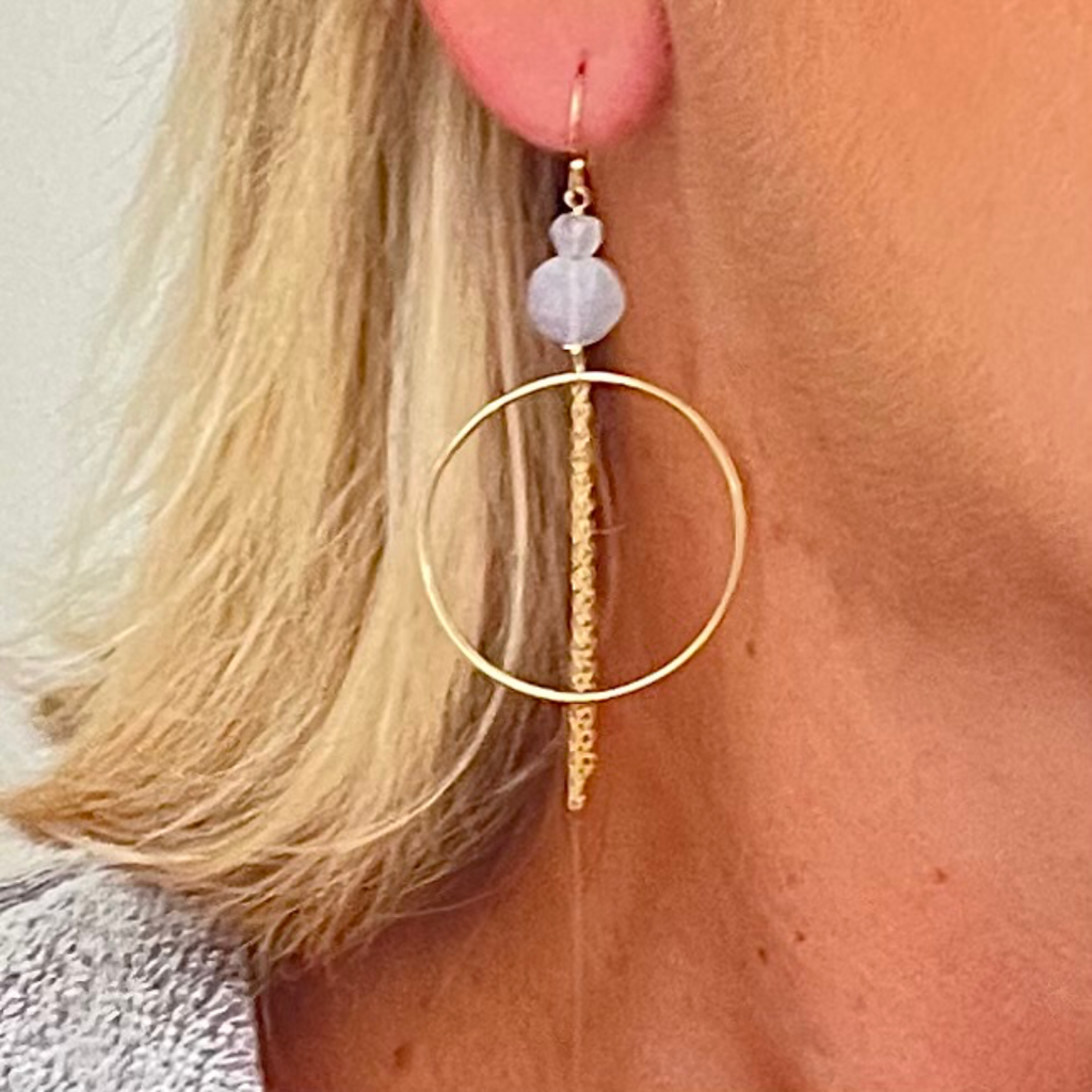 Hiva Chalcedony Hoops