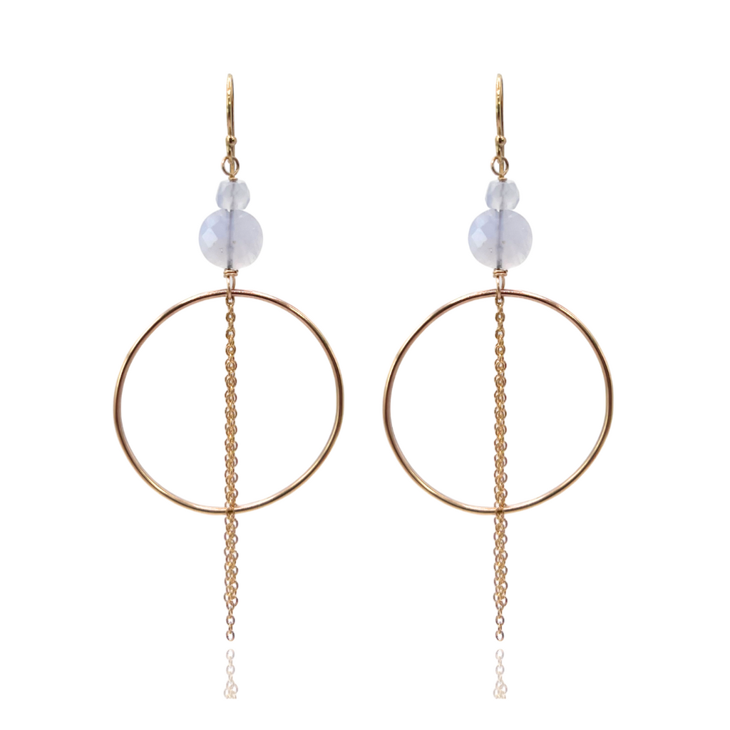 Hiva Chalcedony Hoops