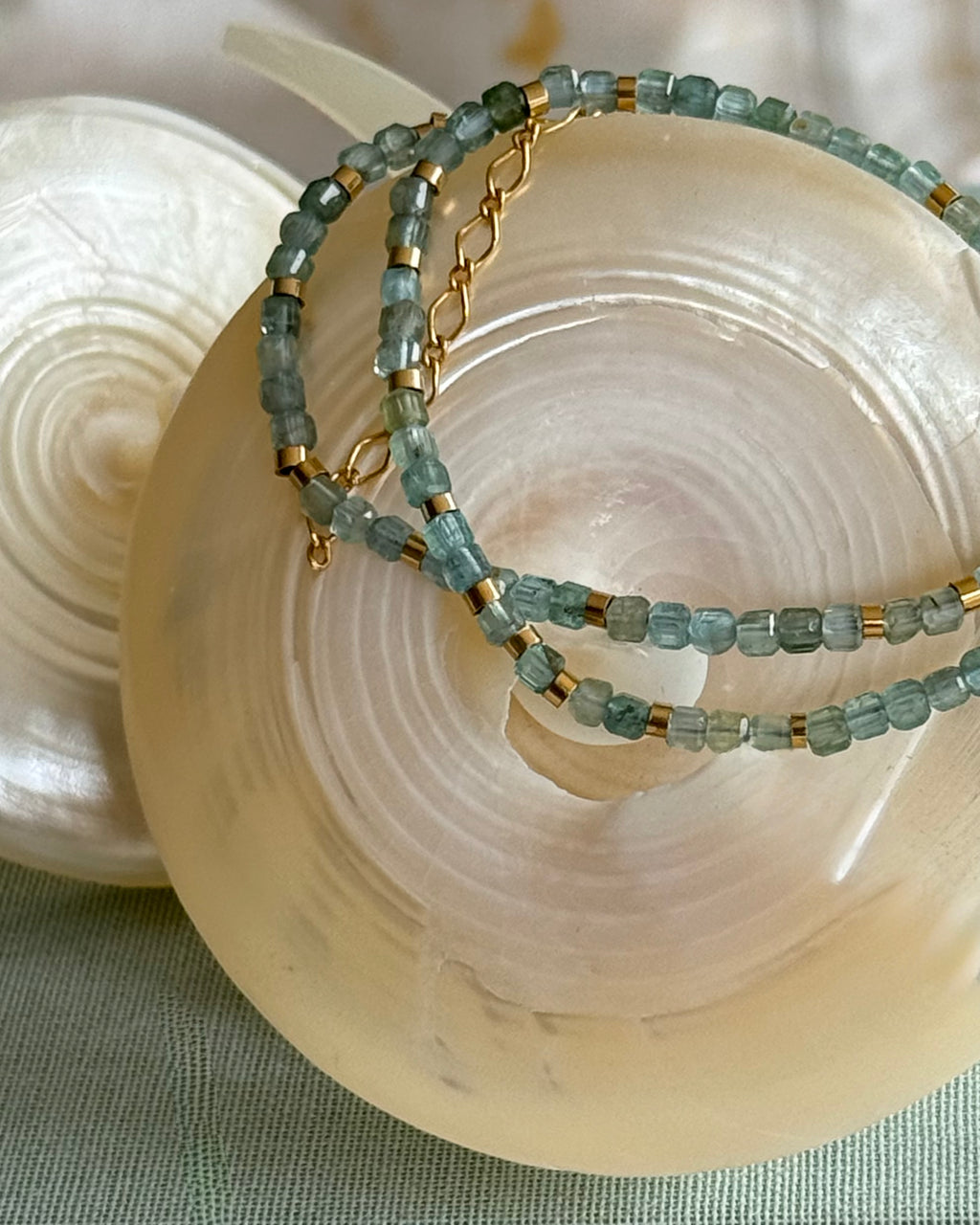 Necklace Apatite Dice