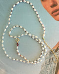 Rainbow Freshwater Pearl - Necklace - Knotted