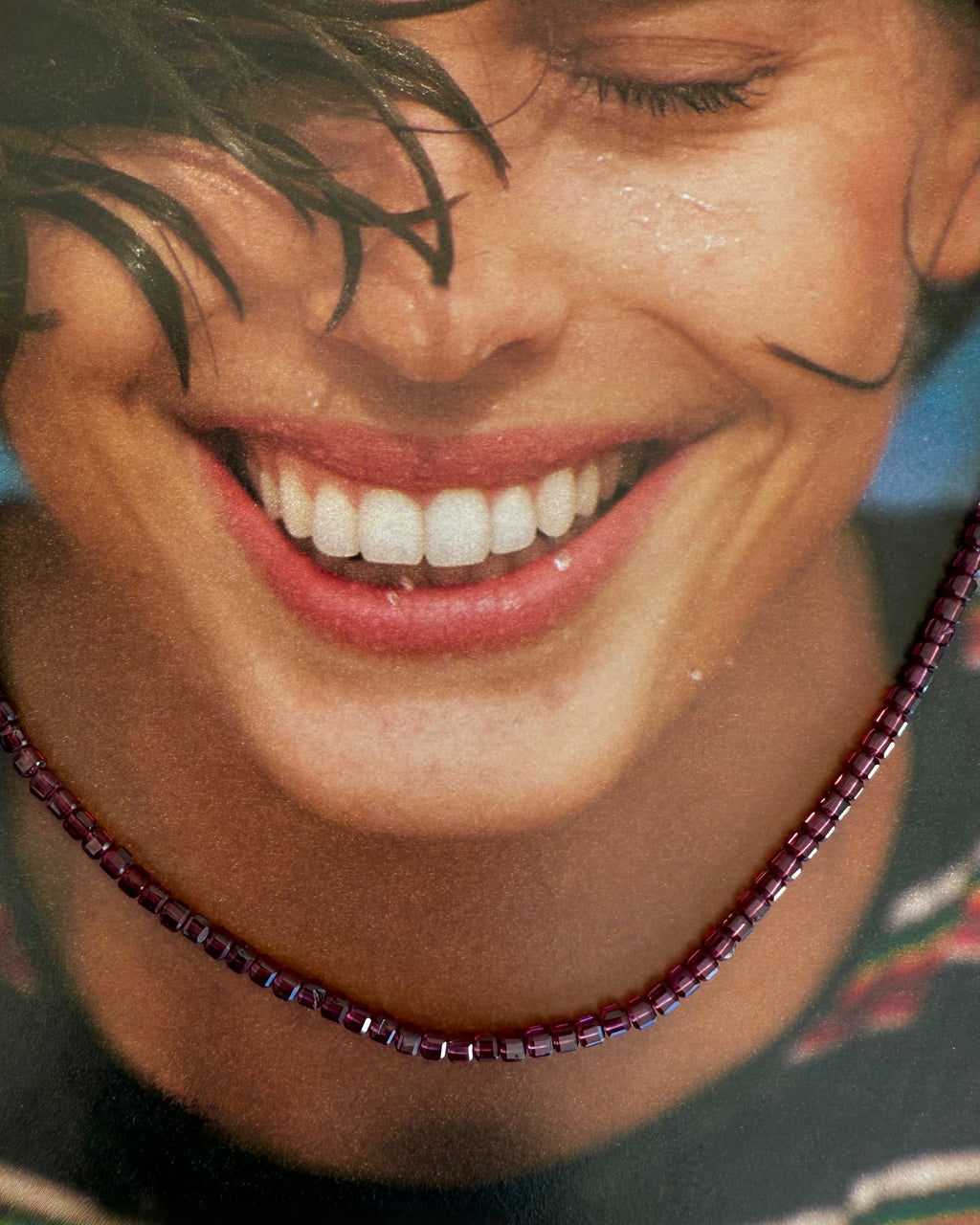 Necklace Garnet Dice