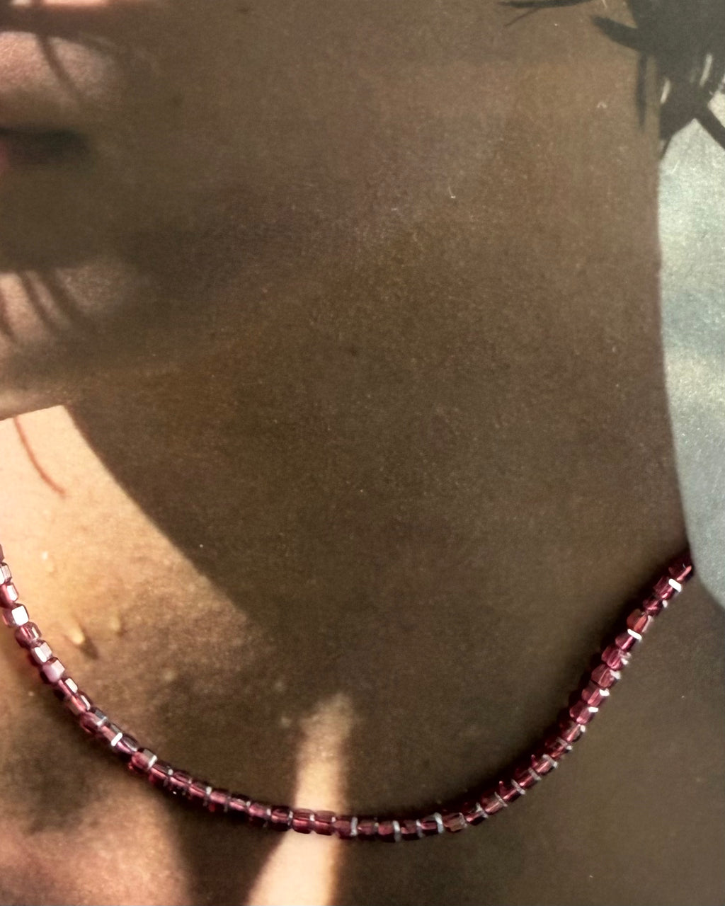 Necklace Garnet Dice