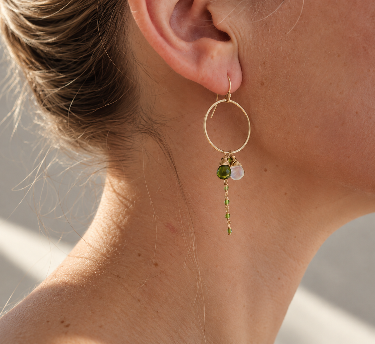 Capri Chrome Diopside Créoles