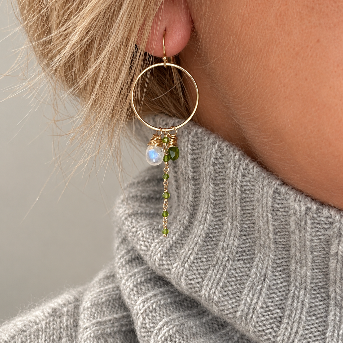 Capri Chrome Diopside Créoles
