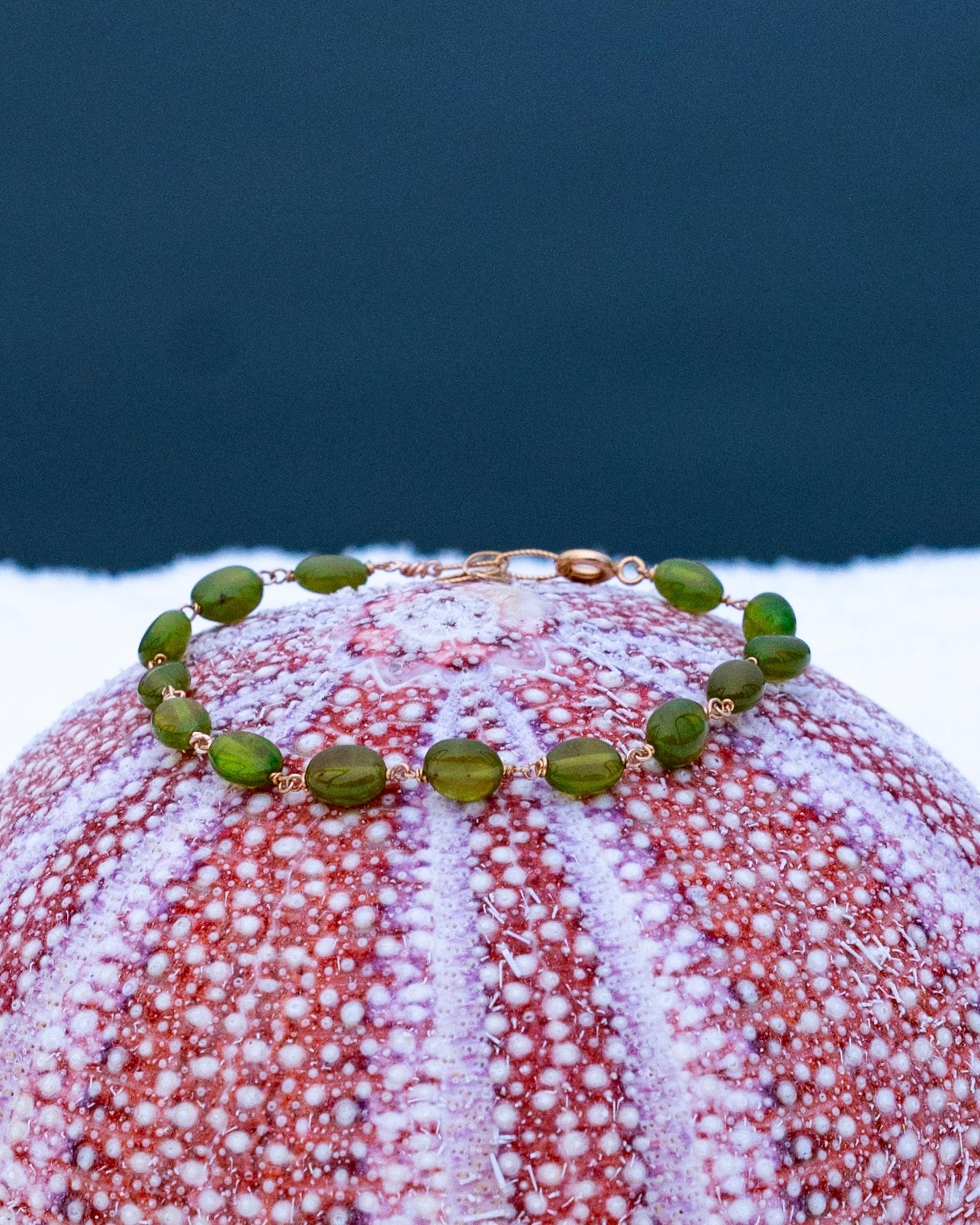 Bracelet Vesuvianite - Oval Beads