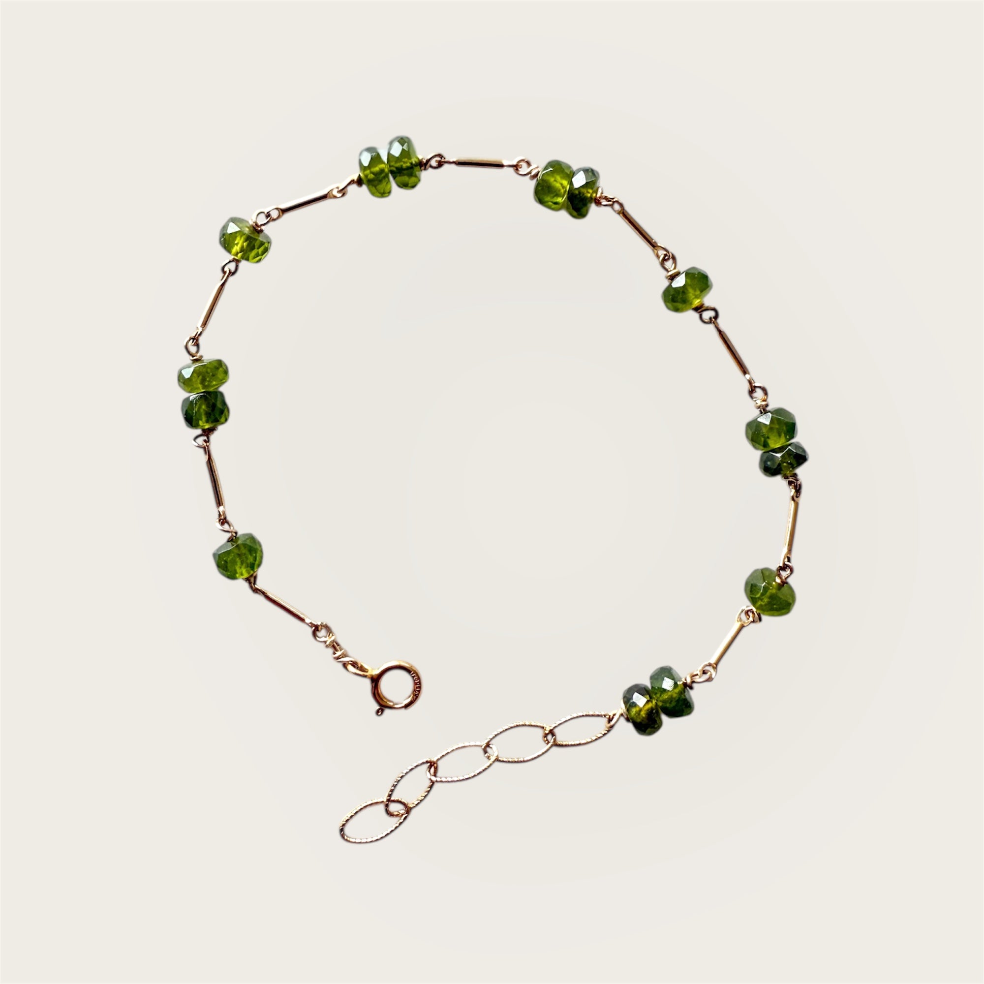 Bracelet Vesuvianite - Faceted Beads