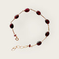 Bracelet Garnet Oval - Smooth Beads