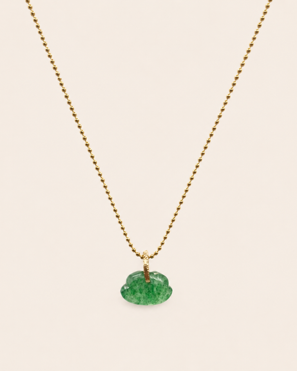 Ao Quartz Fraise Vert Collier