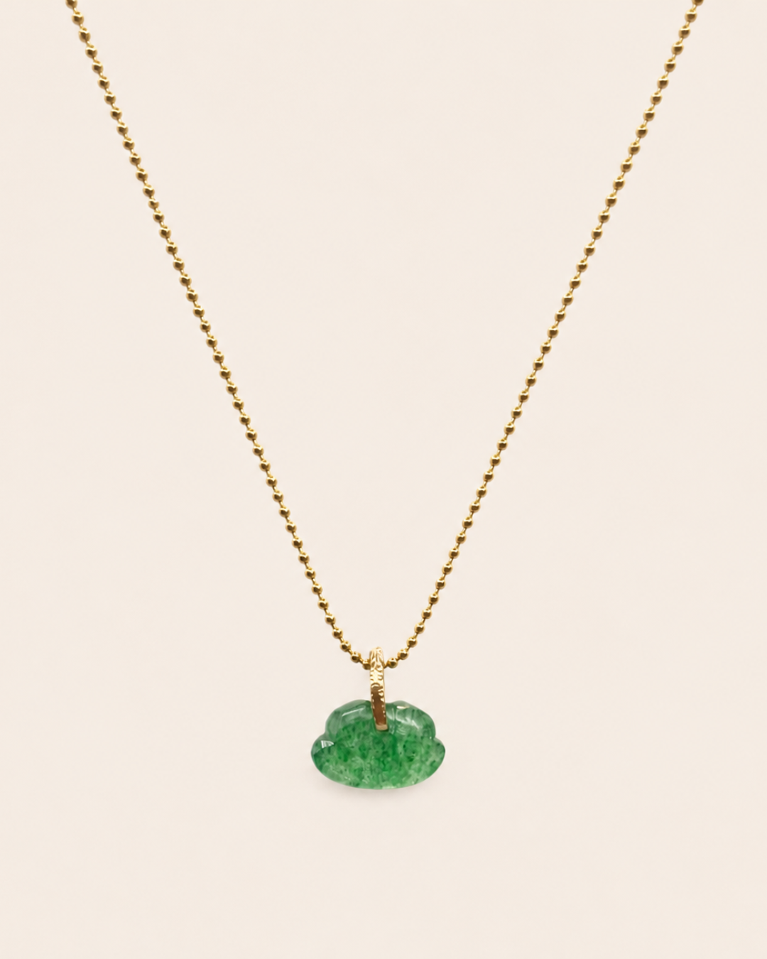 Ao Quartz Fraise Vert Collier