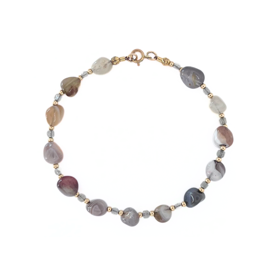 Muna Botswana Agate / Labradorite Bracelet