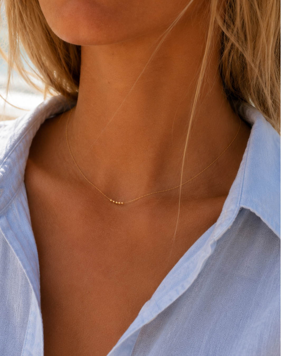 Necklace Le 5 - Gold Filled Beads