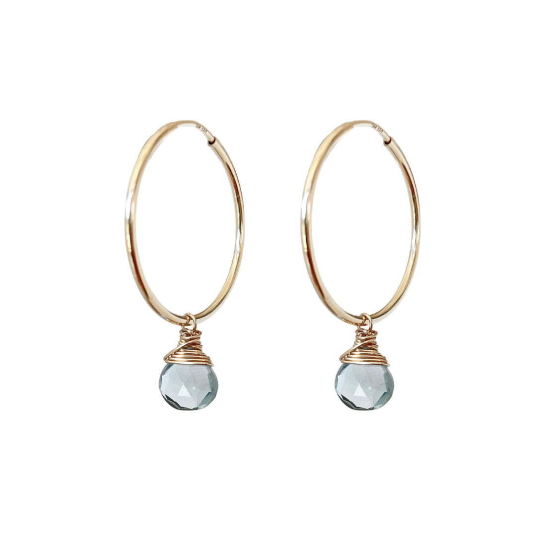 Nosy Be Aquamarine Hoops