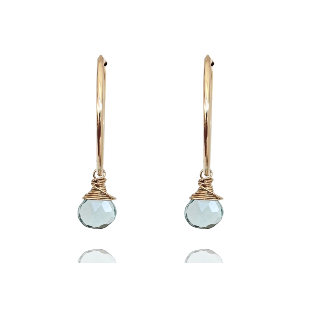 Nosy Be Aquamarine Hoops