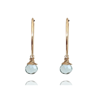 Nosy Be Aquamarine Hoops