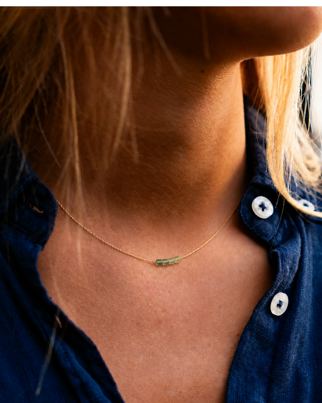 Kira Necklace Apatite Dice
